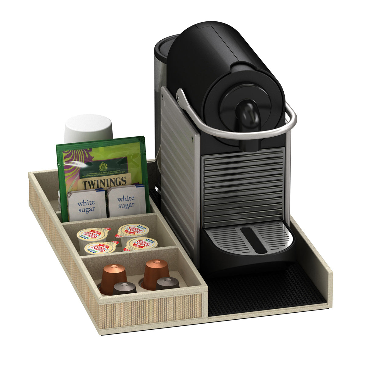 Coffee Machine and Condiment Tray - Classic Mendong - Signature Collection