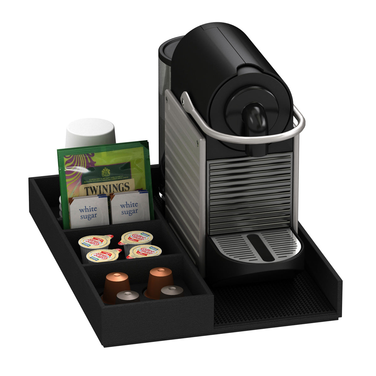 Coffee Machine and Condiment Tray - Smooth Leather Match - Signature Collection