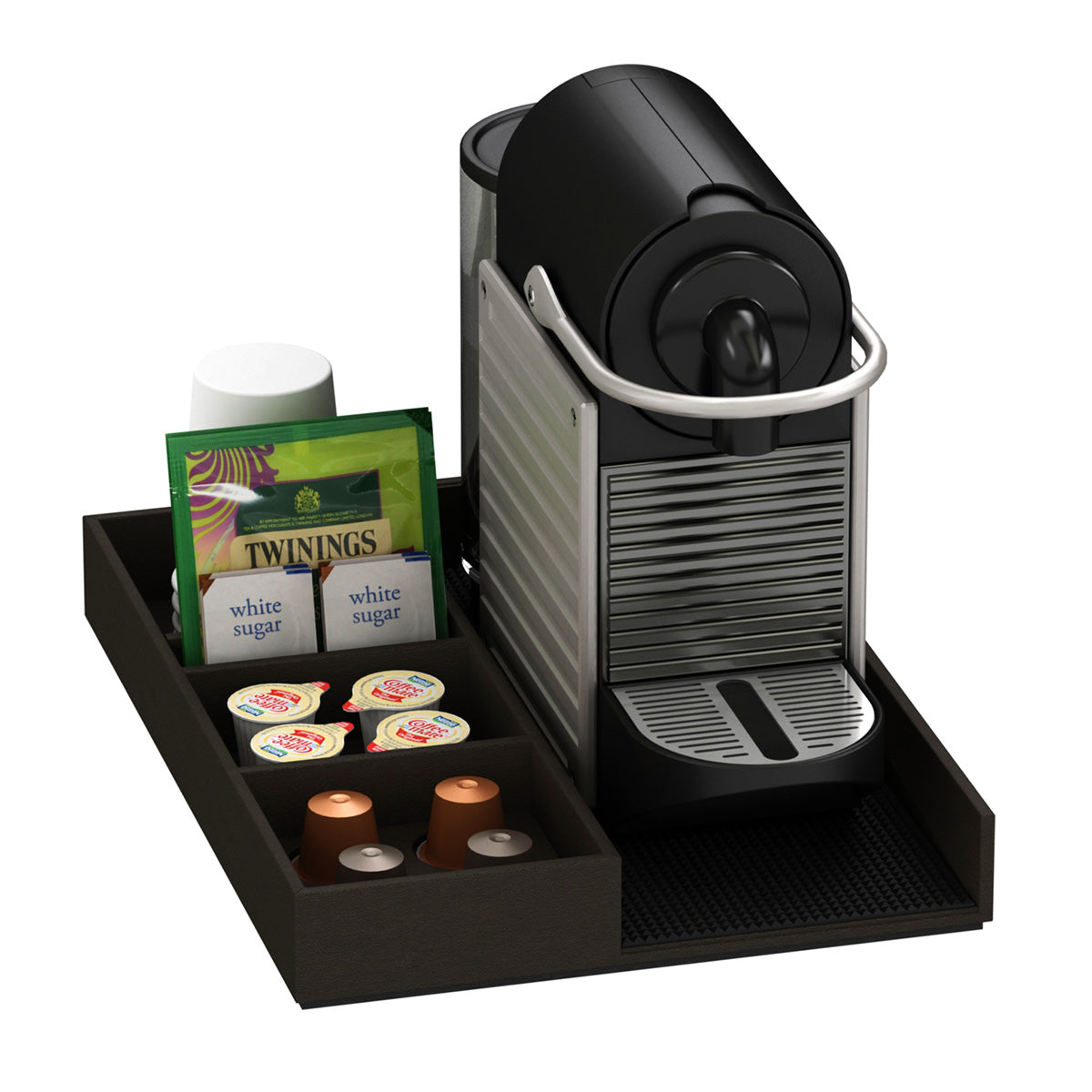 Coffee Machine and Condiment Tray - Smooth Leather Match - Signature Collection