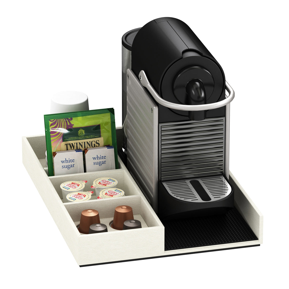 Coffee Machine and Condiment Tray - Smooth Leather Match - Signature Collection
