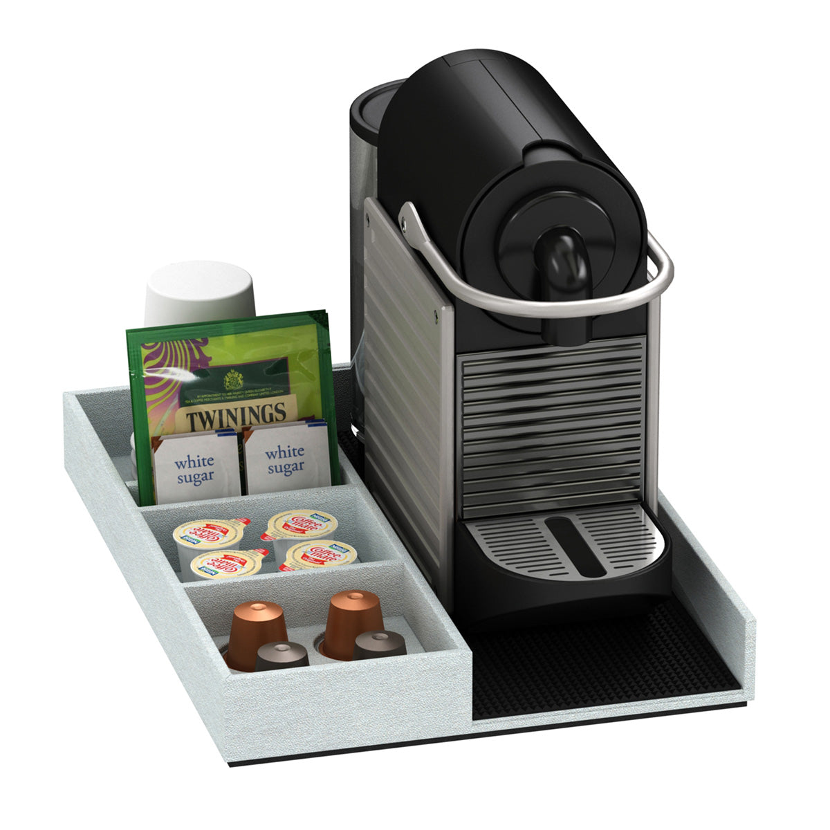 Coffee Machine and Condiment Tray - Smooth Leather Match - Signature Collection