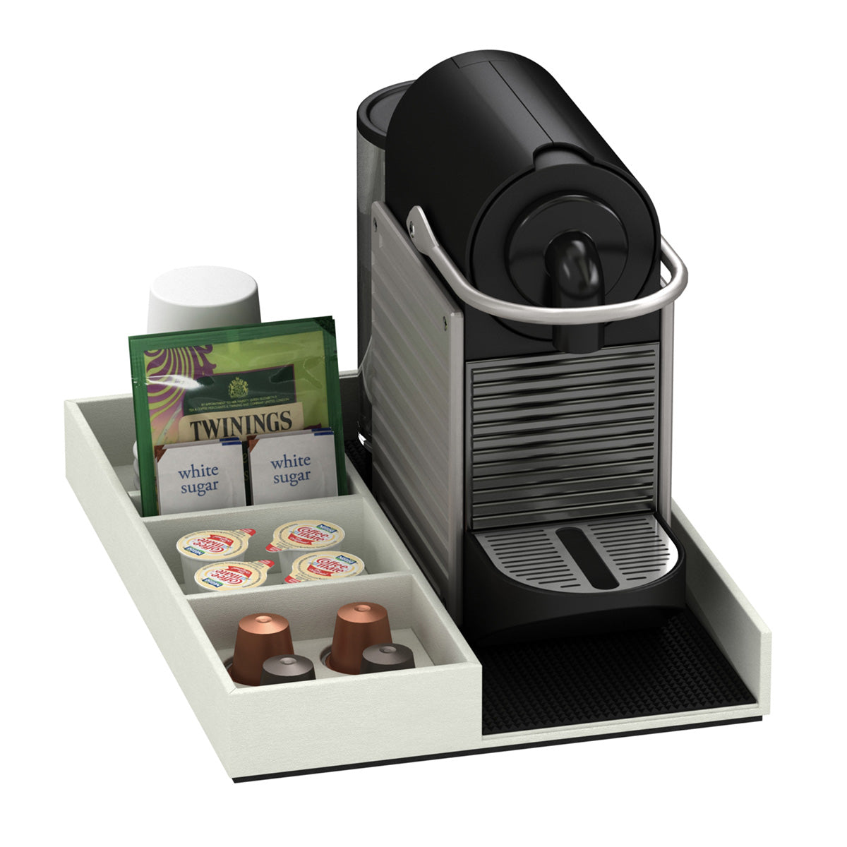 Coffee Machine and Condiment Tray - Smooth Leather Match - Signature Collection