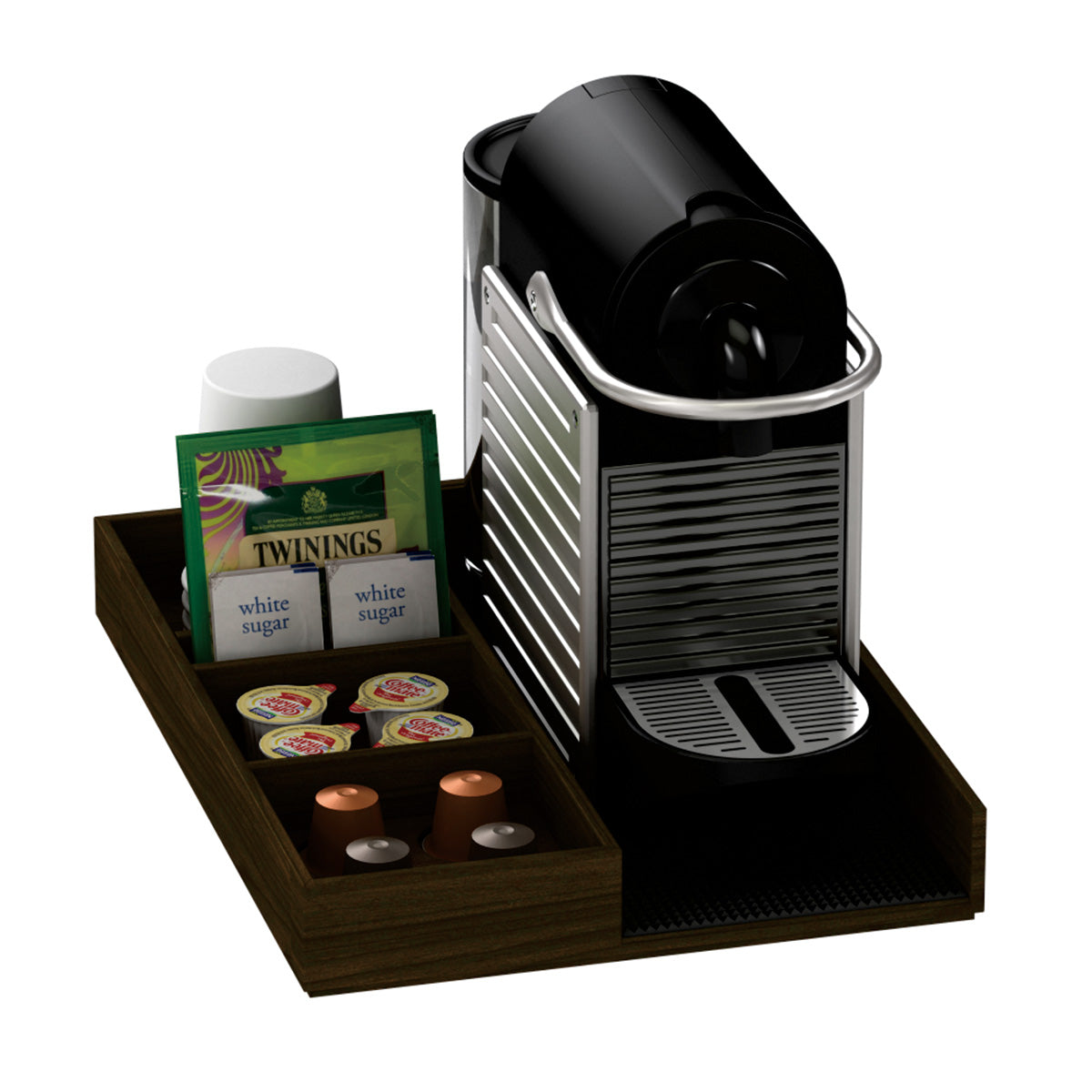 Coffee Machine and Condiment Tray - Heritage Wood - Signature Collection