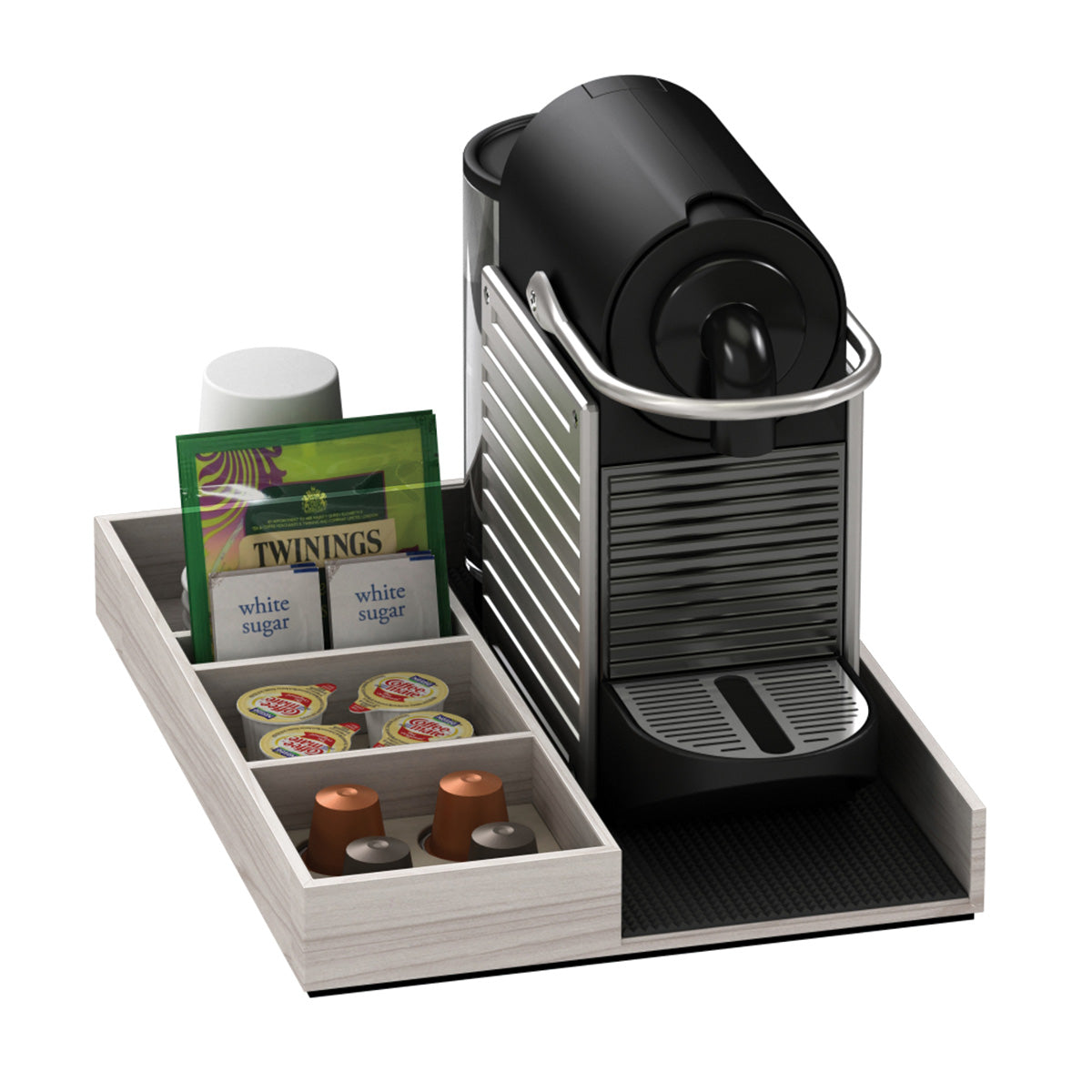 Coffee Machine and Condiment Tray - Heritage Wood - Signature Collection
