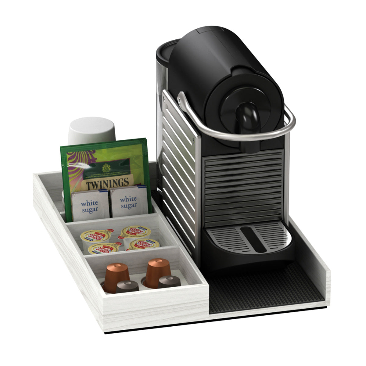 Coffee Machine and Condiment Tray - Heritage Wood - Signature Collection