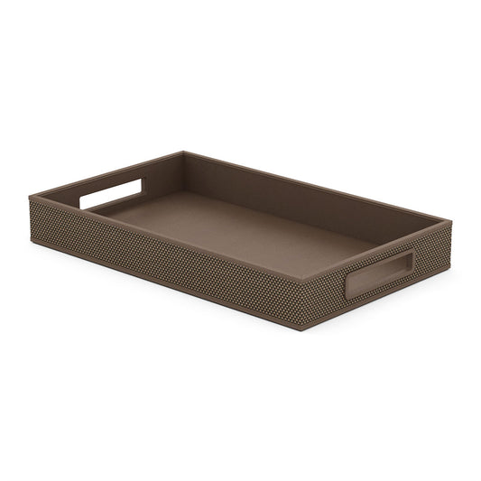 Service Tray with Handles - Broadweave Leather Match - Signature Collection