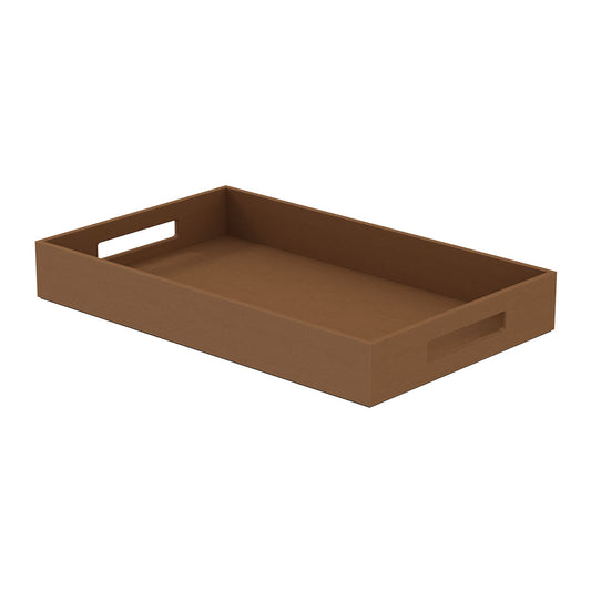 Service Tray with Handles - Smooth Leather Match - Signature Collection