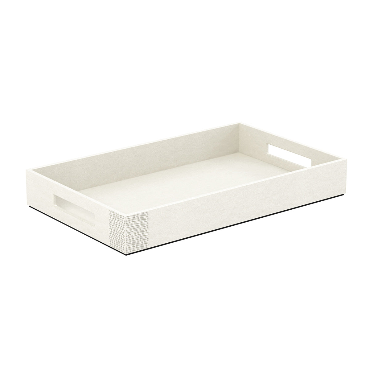 Service Tray with Handles - Embroidered Leather Match - Signature Collection