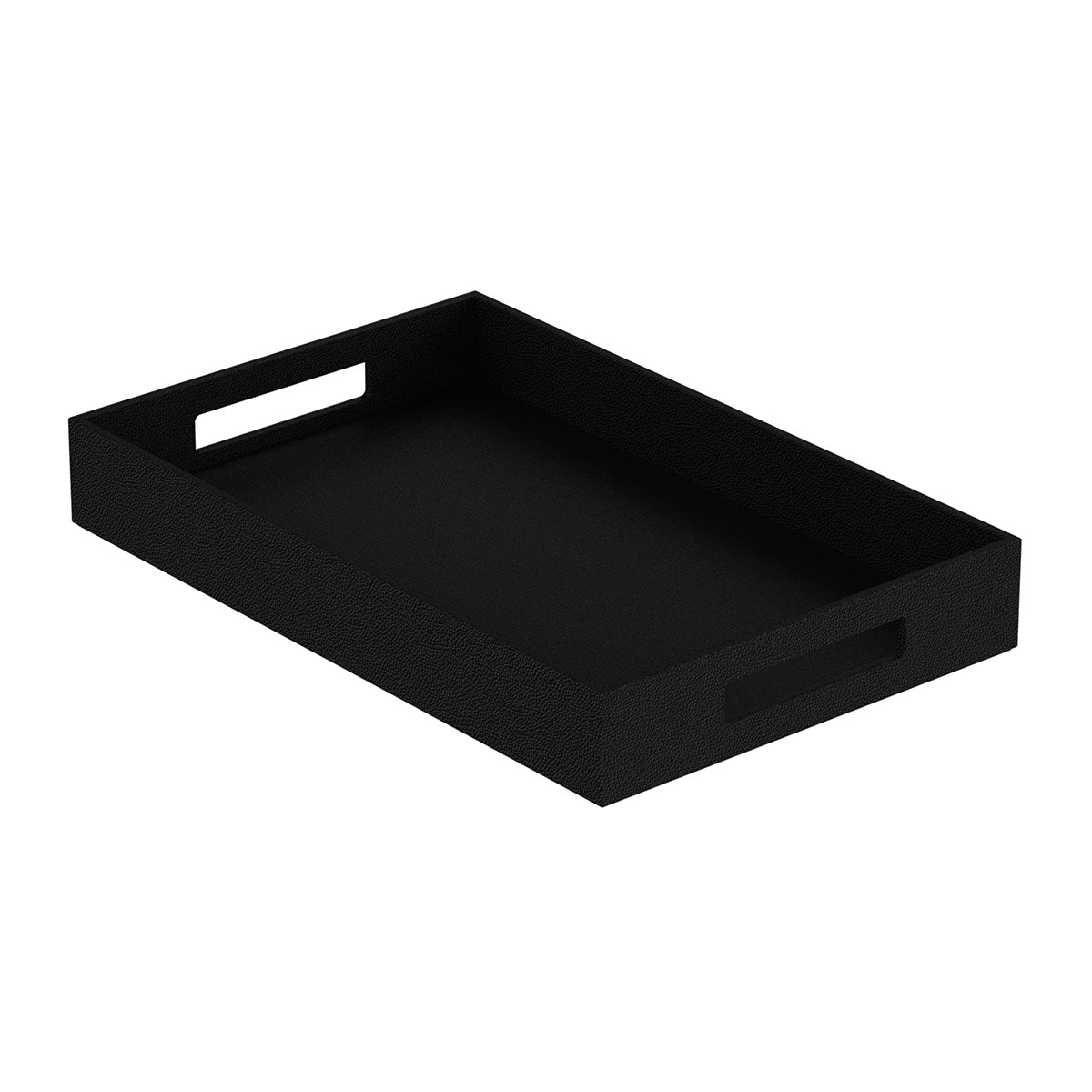 Service Tray with Handles - Faux Shagreen Leather Match - Signature Collection