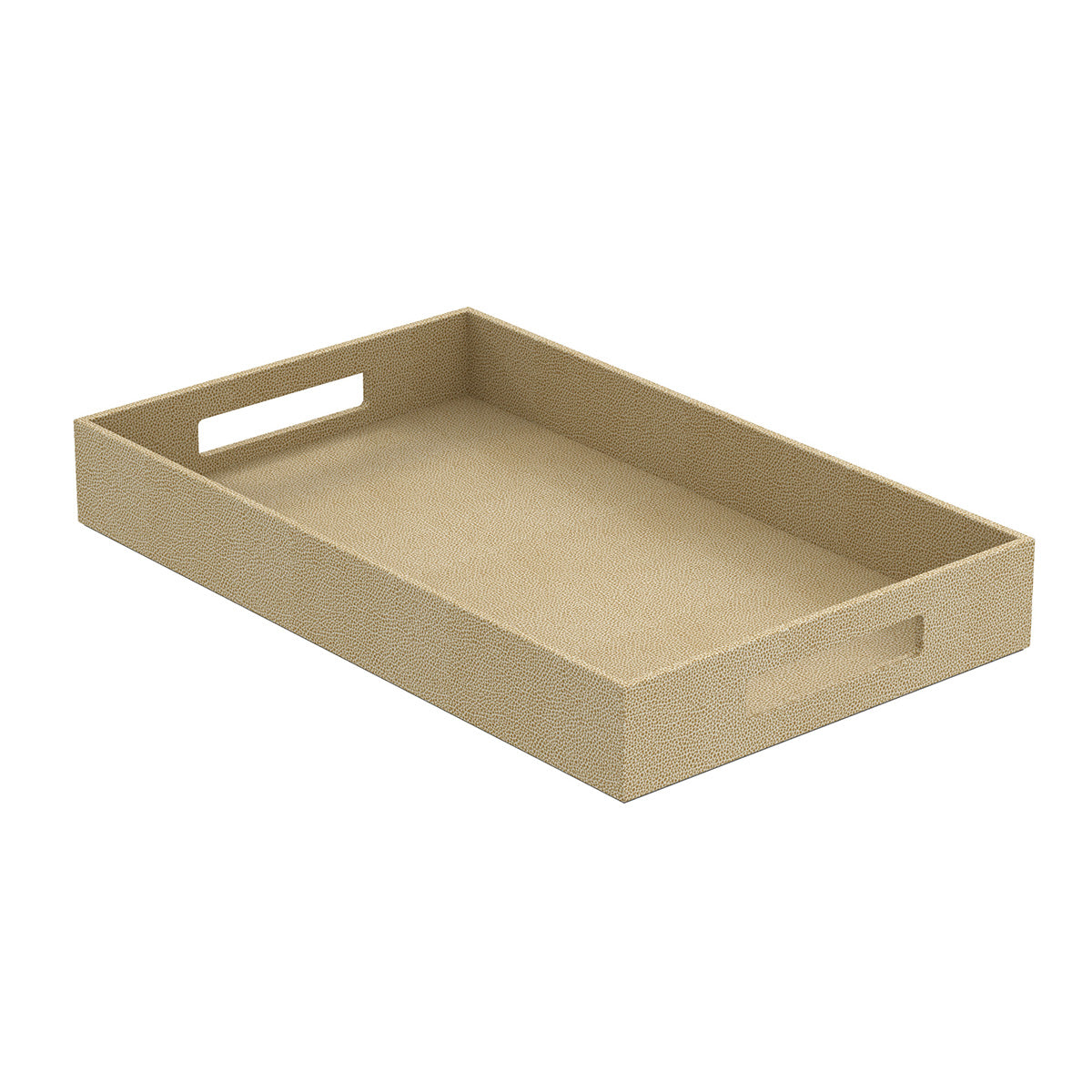 Service Tray with Handles - Faux Shagreen Leather Match - Signature Collection