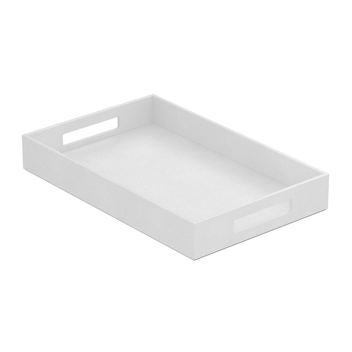 Service Tray with Handles - Faux Shagreen Leather Match - Signature Collection