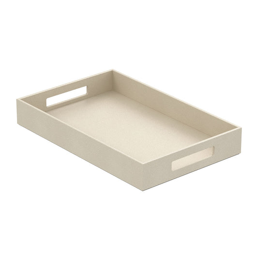 Service Tray with Handles - Faux Shagreen Leather Match - Signature Collection