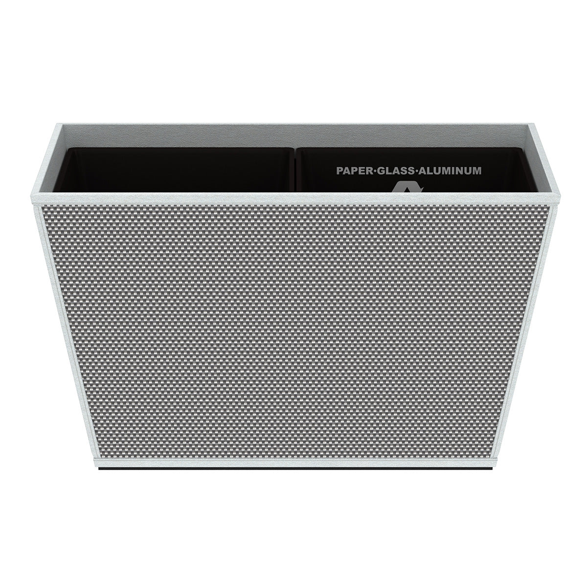 Tapered Recycling Bin w/ Plastic Liners - Broadweave Leather Match - Signature Collection
