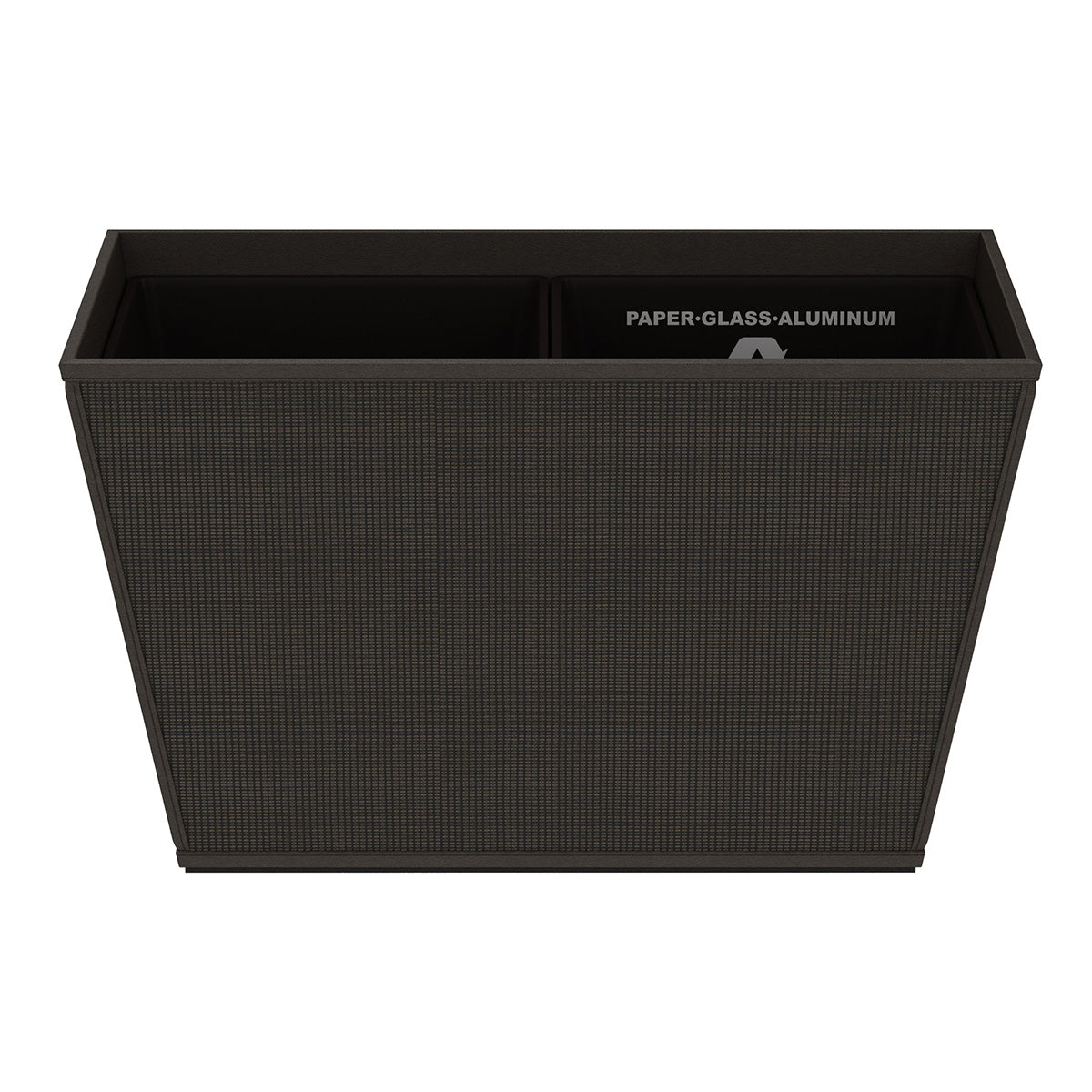 Tapered Recycling Bin w/ Plastic Liners - Classic Weave Leather Match - Signature Collection