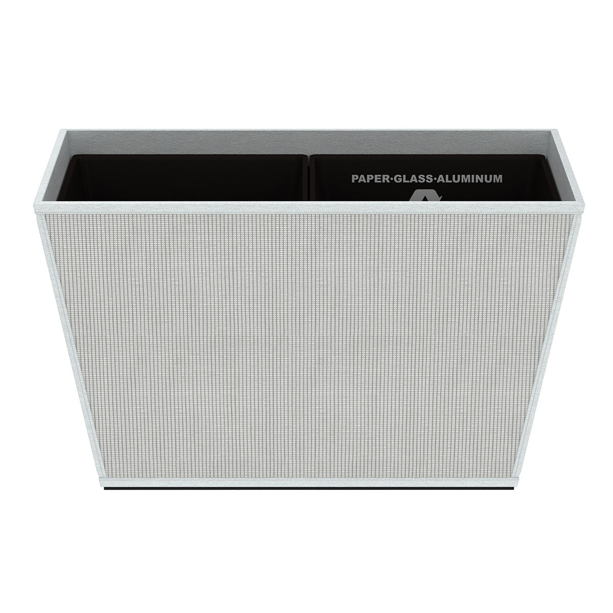 Tapered Recycling Bin w/ Plastic Liners - Classic Weave Leather Match - Signature Collection