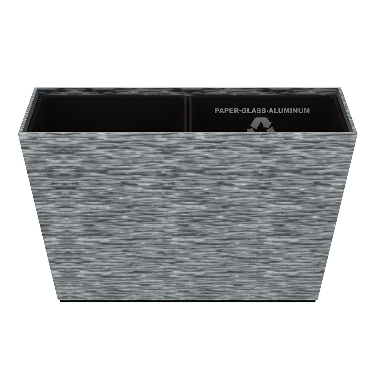 Tapered Recycling Bin w/ Plastic Liners - Wave Texture Leather Match - Signature Collection
