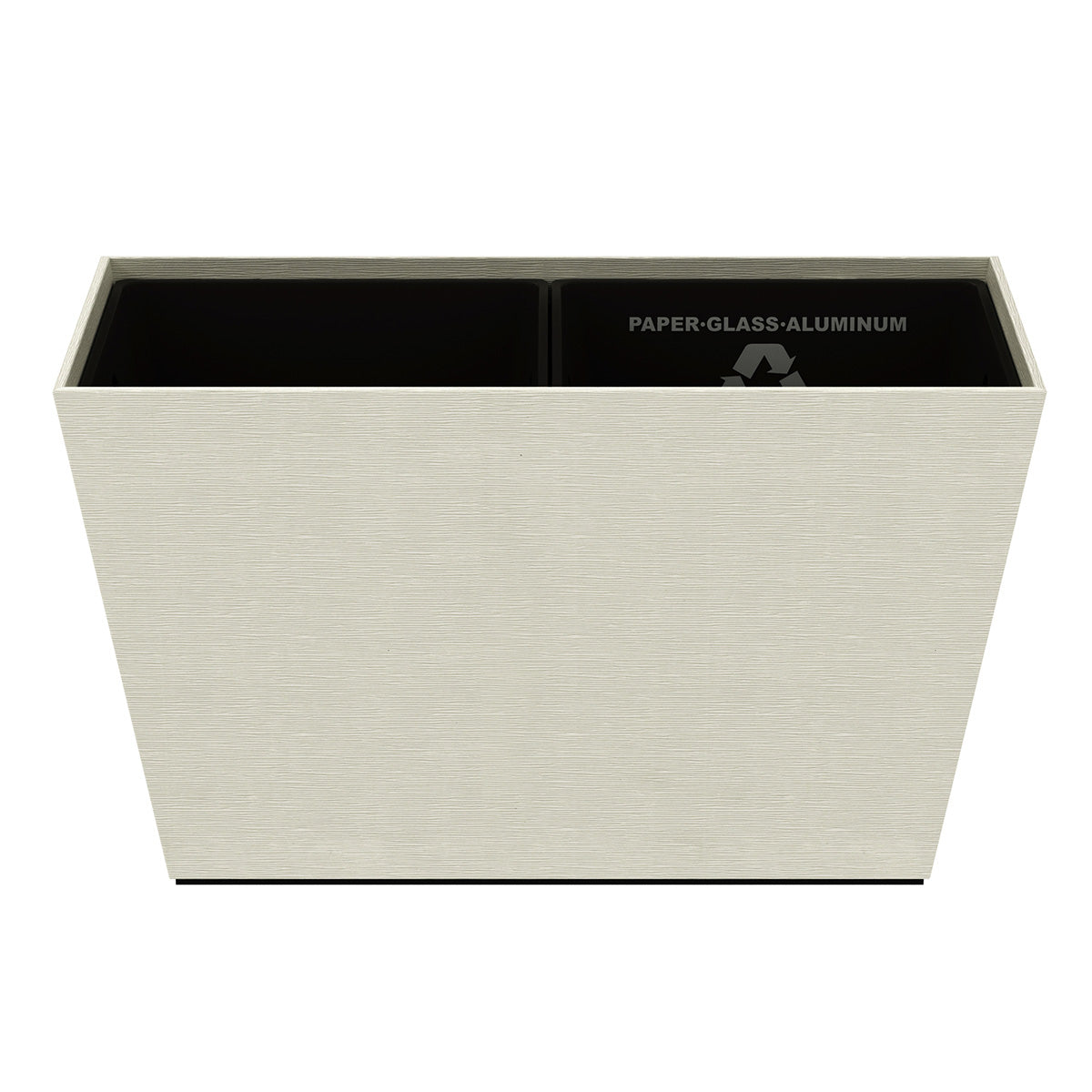 Tapered Recycling Bin w/ Plastic Liners - Wave Texture Leather Match - Signature Collection