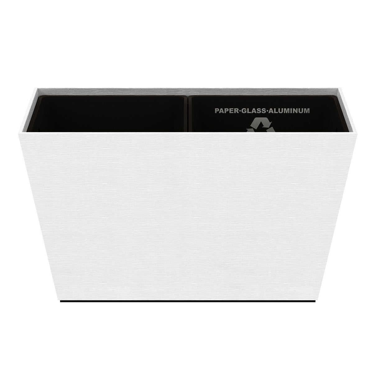 Tapered Recycling Bin w/ Plastic Liners - Wave Texture Leather Match - Signature Collection