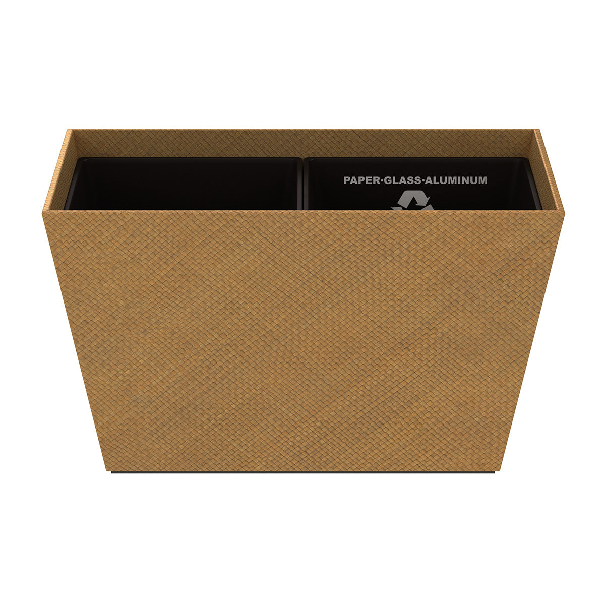 Tapered Recycling Bin w/ Plastic Liners - Pandan - Signature Collection