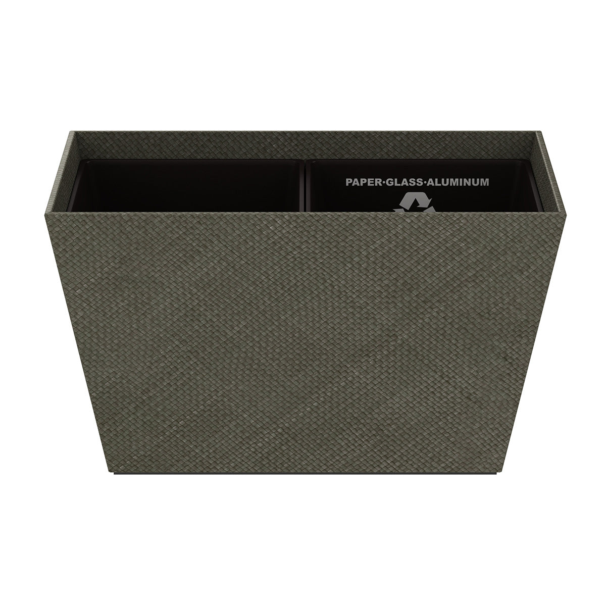 Tapered Recycling Bin w/ Plastic Liners - Pandan - Signature Collection