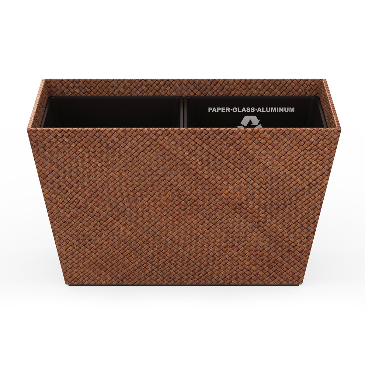 Tapered Recycling Bin w/ Plastic Liners - Pandan - Signature Collection