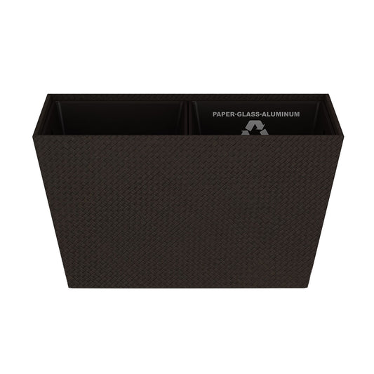 Tapered Recycling Bin w/ Plastic Liners - Pandan - Quick Ship