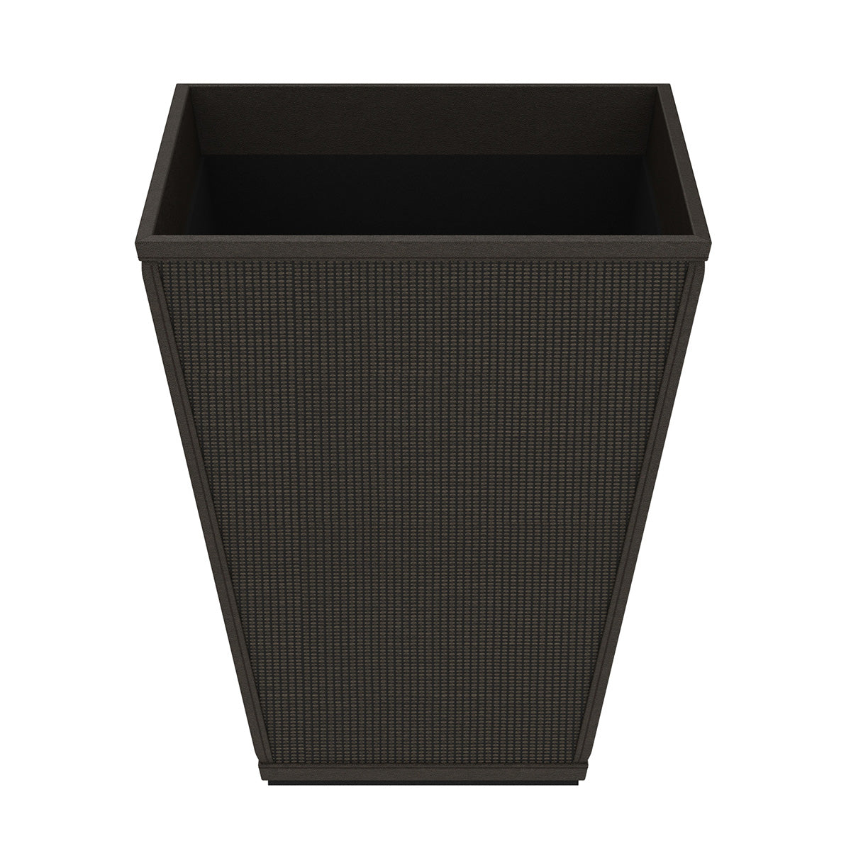 Pyramid Wastebasket - Classic Weave Leather Match - Signature Collection
