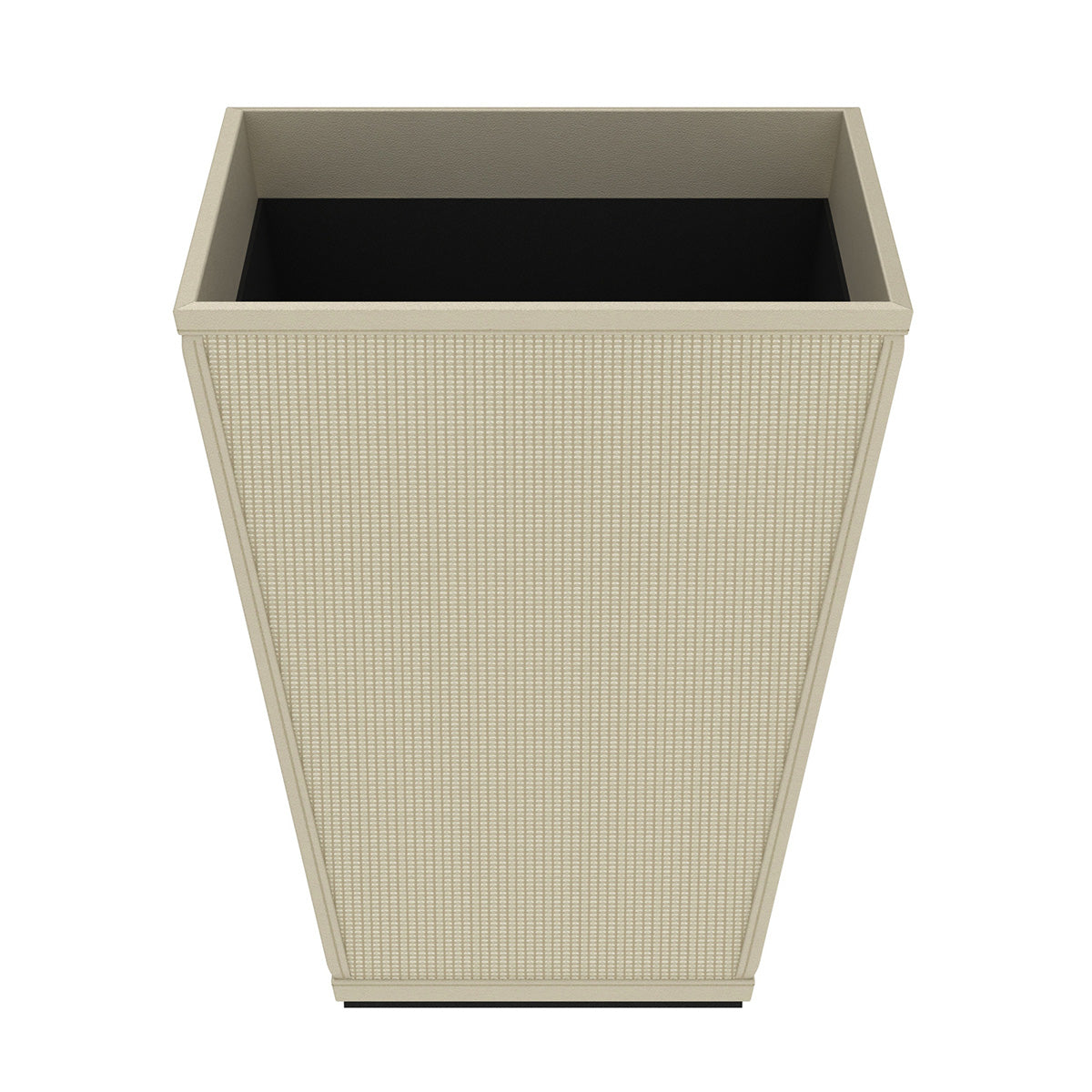 Pyramid Wastebasket - Classic Weave Leather Match - Signature Collection