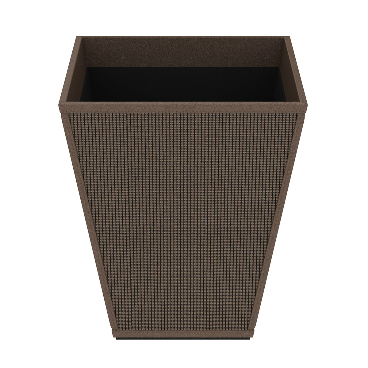 Pyramid Wastebasket - Classic Weave Leather Match - Signature Collection