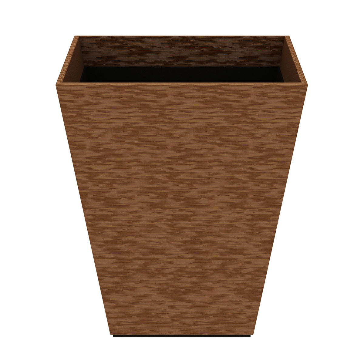 Pyramid Wastebasket - Wave Texture Leather Match - Signature Collection