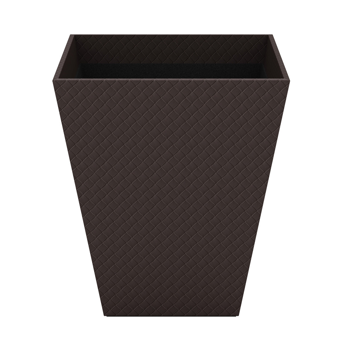 Pyramid Wastebasket - Jumbo Woven Embossed Leather Match - Signature Collection