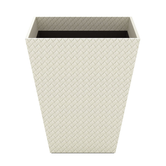 Pyramid Wastebasket - Jumbo Woven Embossed Leather Match - Signature Collection