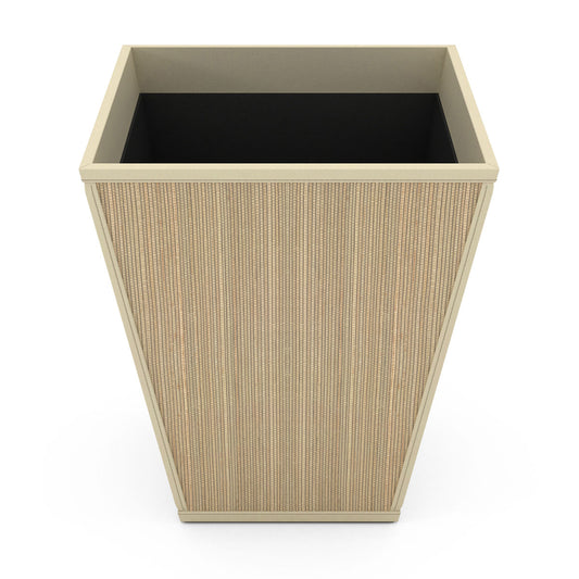 Pyramid Wastebasket - Classic Mendong - Signature Collection -(for Classic Mendong with Wood Trim)