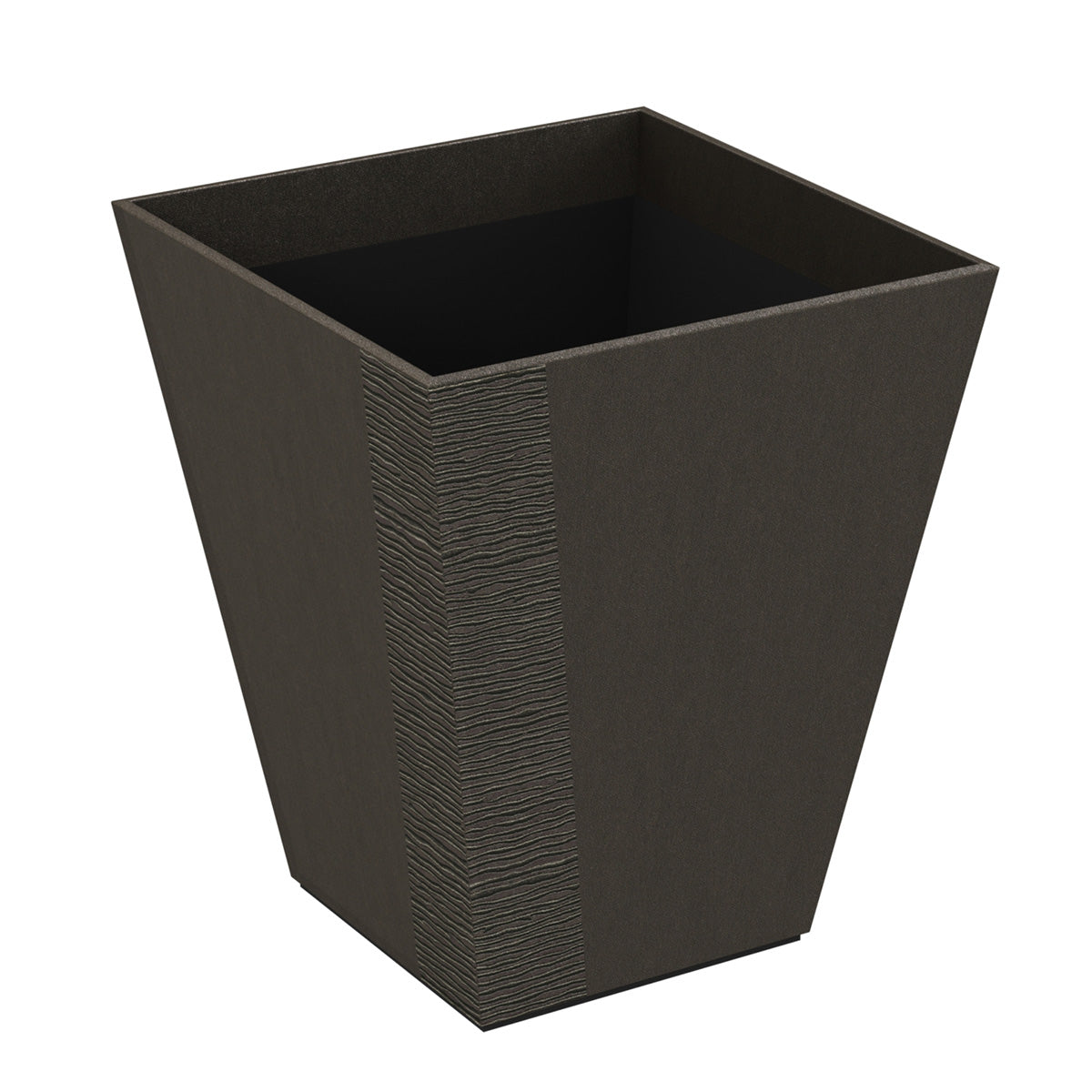 Pyramid Wastebasket - Embroidered Leather Match - Signature Collection