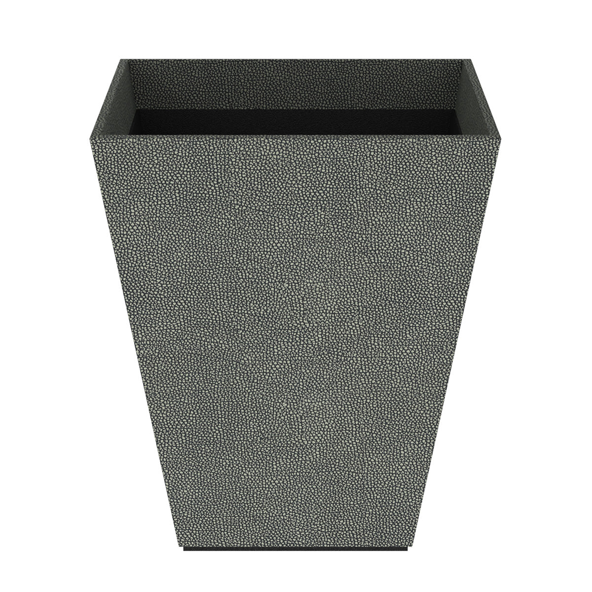 Pyramid Wastebasket - Faux Shagreen Leather Match - Signature Collection