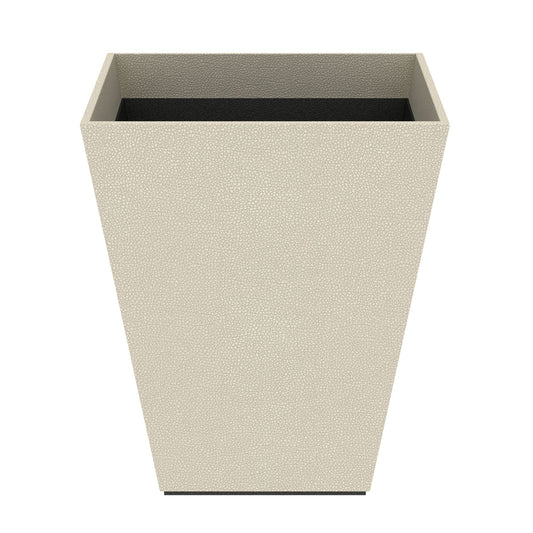 Pyramid Wastebasket - Faux Shagreen Leather Match - Signature Collection