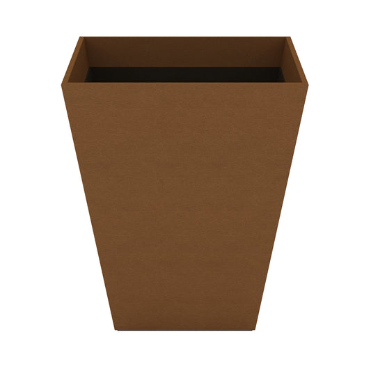 Pyramid Wastebasket - Smooth Leather Match - Quick Ship