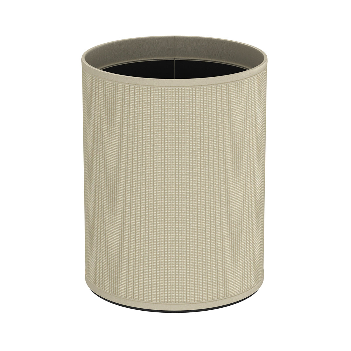 Cylinder Wastebasket - Classic Weave Leather Match - Signature Collection