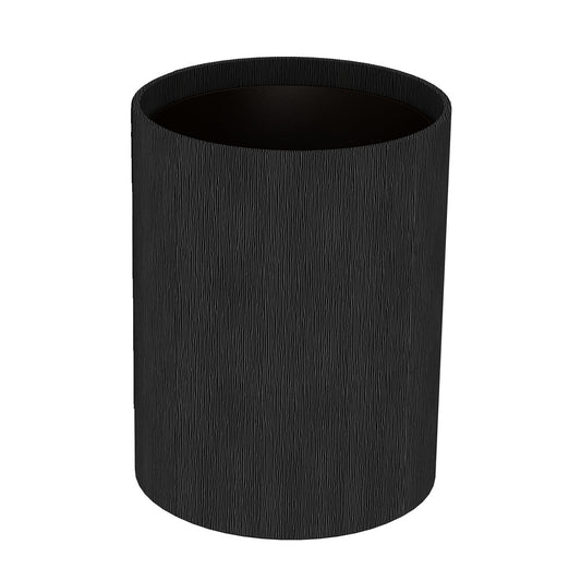 Cylinder Wastebasket - Wave Texture Leather Match - Signature Collection
