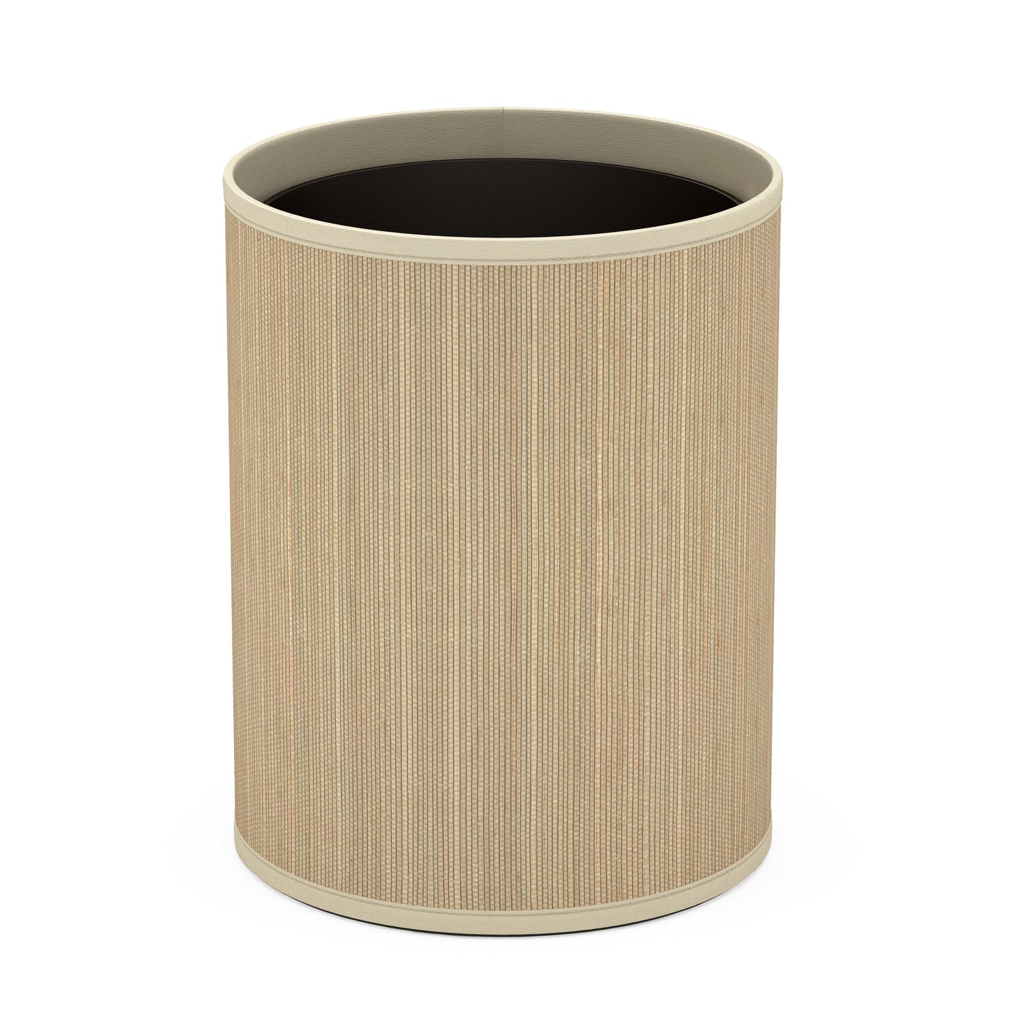 Cylinder Wastebasket - Classic Mendong - Signature Collection - (For Classic Mendong w/ Wood Trim)