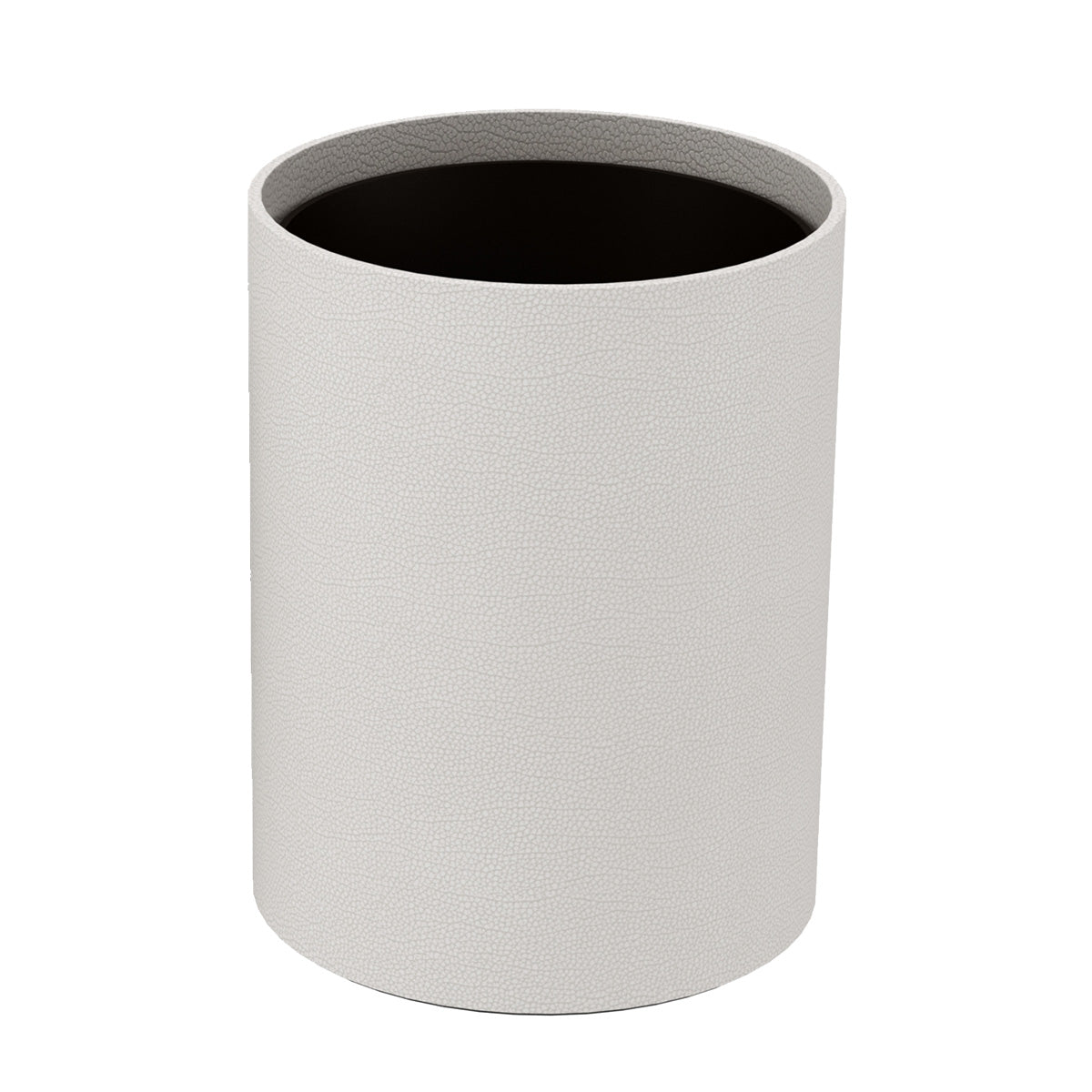 Cylinder Wastebasket - Faux Shagreen Leather Match - Signature Collection