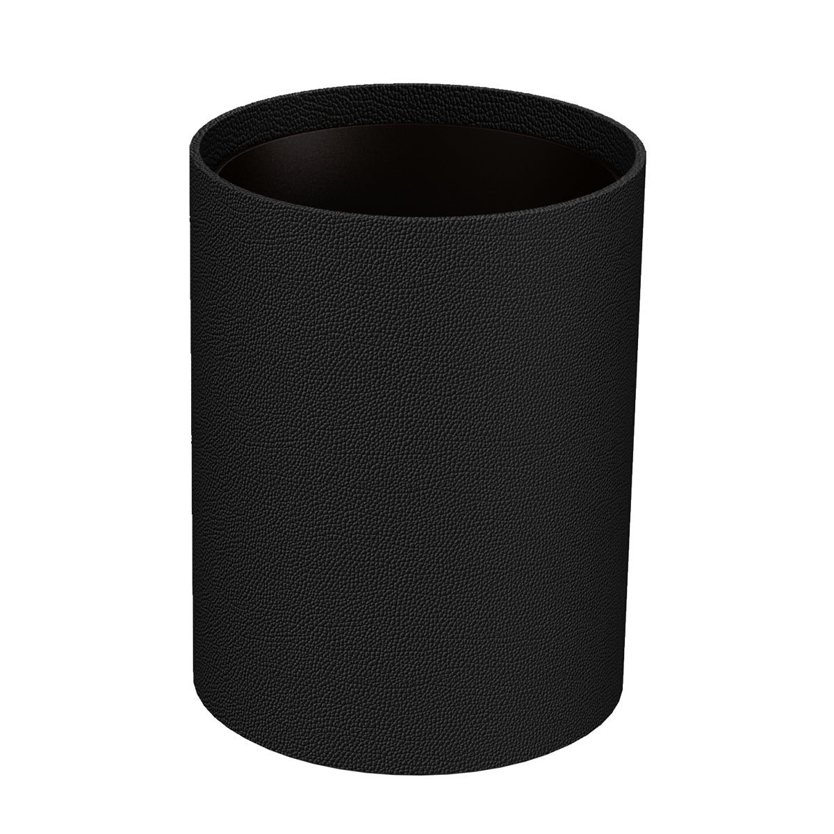 Cylinder Wastebasket - Faux Shagreen Leather Match - Signature Collection
