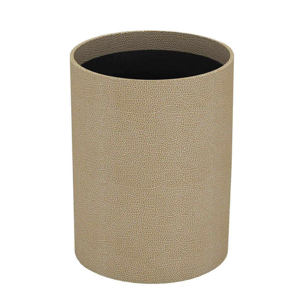 Cylinder Wastebasket - Faux Shagreen Leather Match - Signature Collection