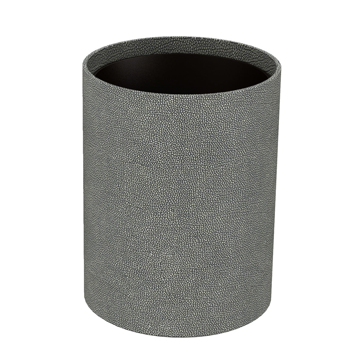 Cylinder Wastebasket - Faux Shagreen Leather Match - Signature Collection