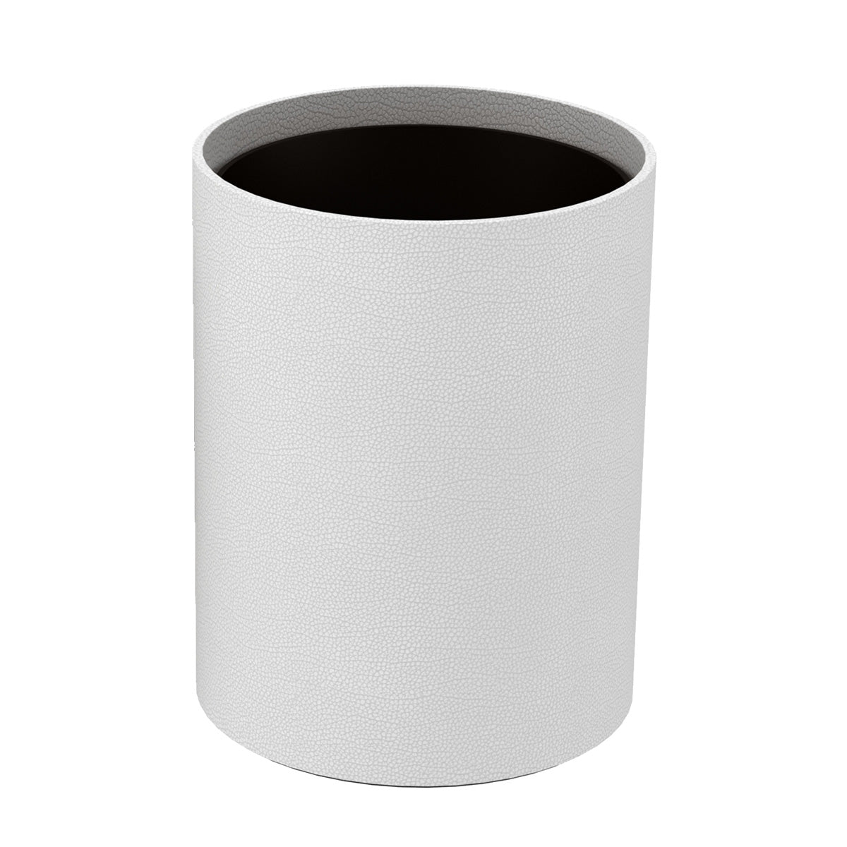 Cylinder Wastebasket - Faux Shagreen Leather Match - Signature Collection