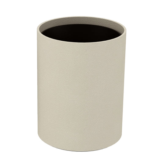 Cylinder Wastebasket - Faux Shagreen Leather Match - Signature Collection