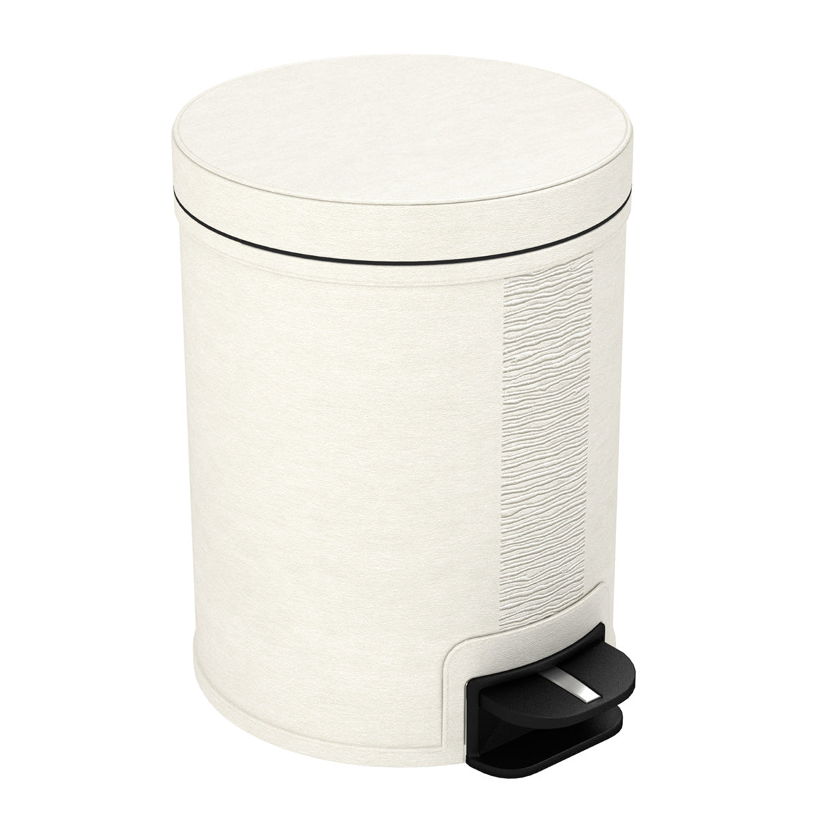 Pedal Bin w/ Removable Liner, 5L - Embroidered Leather Match - Signature Collection