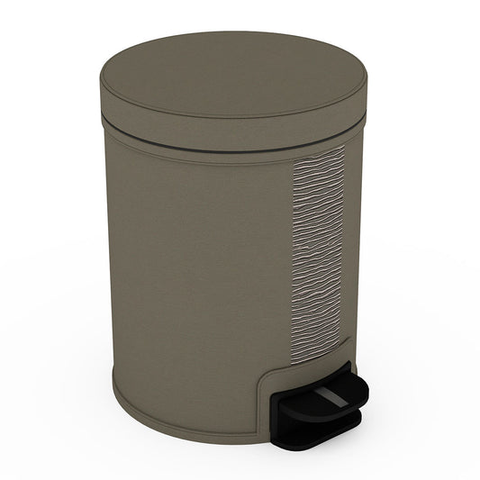 Pedal Bin w/ Removable Liner, 5L - Embroidered Leather Match - Signature Collection