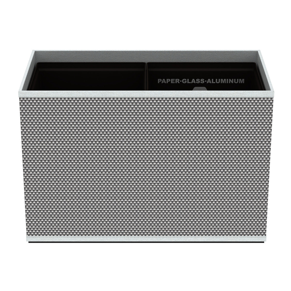 Double Cube Recycling Bin w/ Plastic Liners - Broadweave Leather Match - Signature Collection