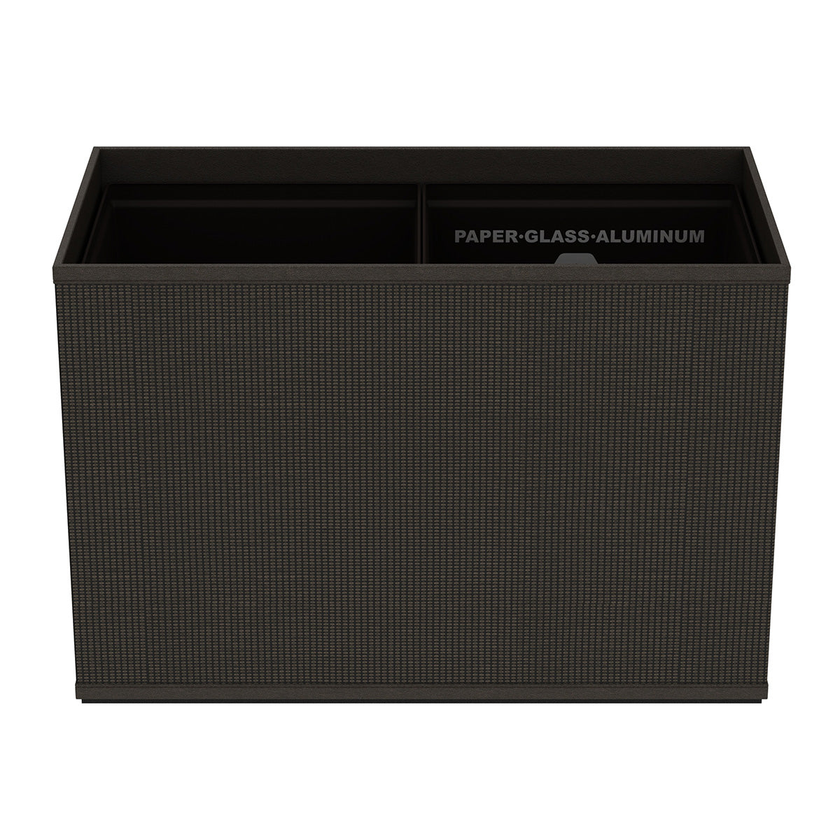 Double Cube Recycling Bin w/ Plastic Liners - Classic Weave Leather Match - Signature Collection